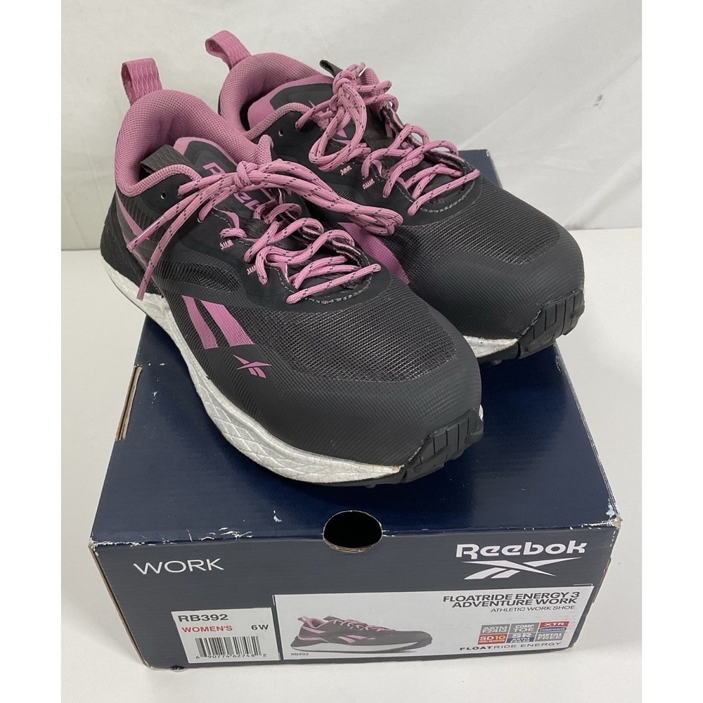 Women's Reebok Floatride Energy 3 Adventure Athletic Work Shoes Black - 6 Wide‎